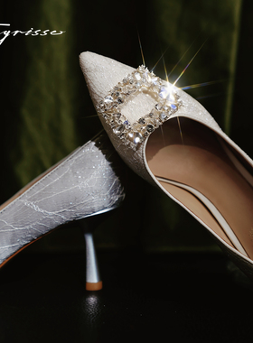 主角光环蹀愫26春新增高6.5方钻时装高跟单鞋婚鞋派对T76103A-04