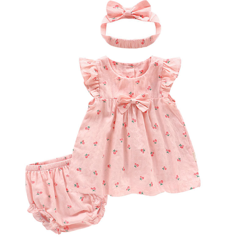 婴童裙子夏天5个月婴儿夏装套装薄款可爱女宝宝纯棉衣服夏季周岁6