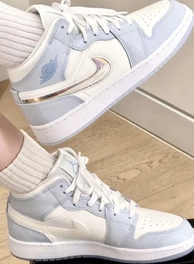 Air Jordan 1 Mid AJ1 冰雪奇缘 复古休闲中帮篮球鞋 FQ9117-400