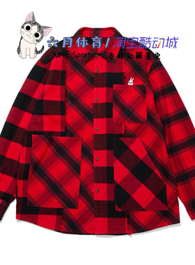 李宁 日进斗金兔年衬衫男本命年翻领宽松开衫红色外套 ASHT001-1