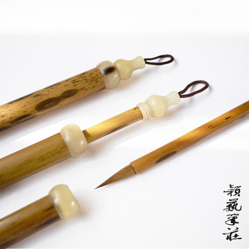颖艺笔庄子母笔纯羊毫纯狼毫老凤眼花杆毛笔大楷小楷专业书画毛笔图片