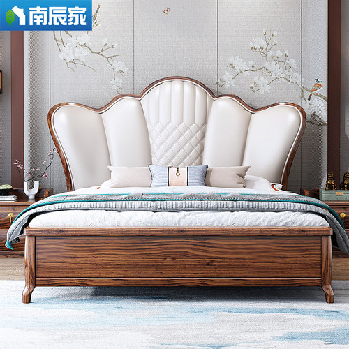 轻奢婚床真皮床现代简约双人床