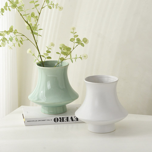 北欧风简约陶瓷容器绿植异形高级盆栽多肉现代花器蝴蝶兰创意花盆