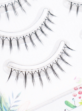 乐花繁假睫毛自然仿真女团U型编织细鱼线梗化妆师推荐星选仙子K01