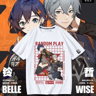 Play绝区零游戏周边短袖 Random 男女半袖 COS服同款 T恤铃哲二次元