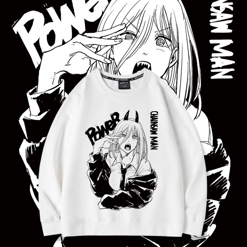 电锯人联名卫衣power帕瓦动漫周边圆领长袖春秋款宽松学生上衣潮
