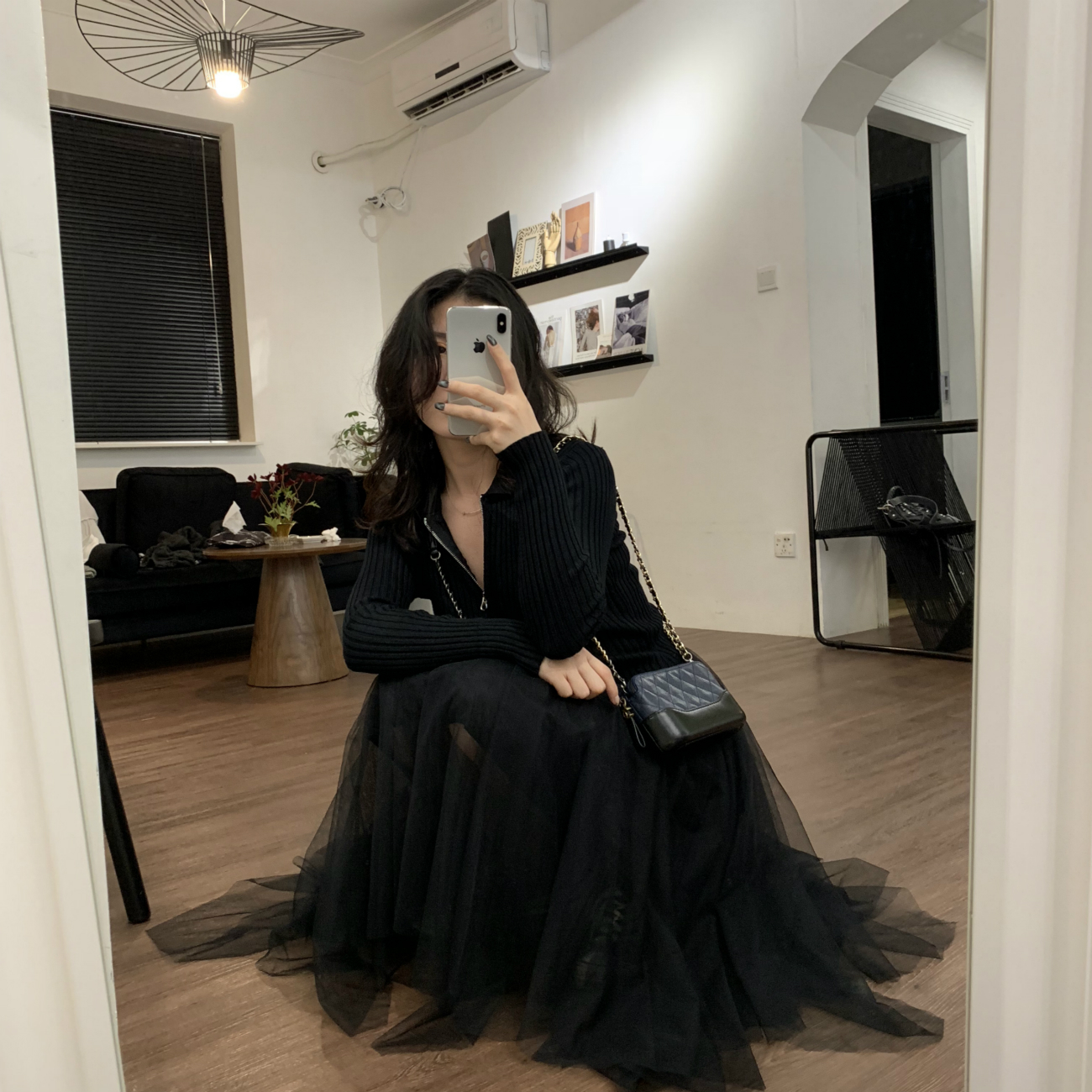 BLACKY 2021 new pattern Yarn skirt Body black Irregular Mid length version Jacobsin the Women's clothing/Boutique , Skirts  category - from Buy2taobao.com to provide professional Taobao agent buy service