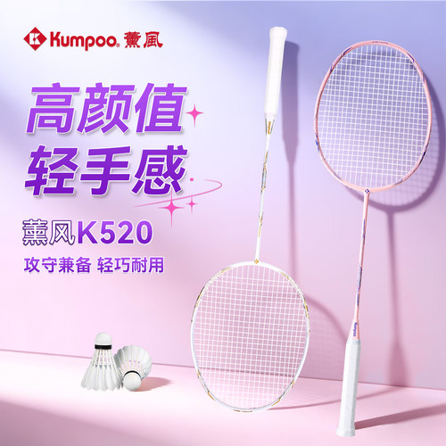 薰风K520羽毛球拍全碳素纤维耐打