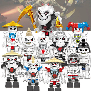 新款双面幻影忍者骷髅兵团将军反派鬼怪8男面具E先生复仇人仔玩具