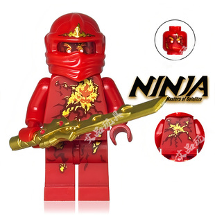 最大潜力四武器第一代龙刀双截棍镰刀寒冰飞镖积木玩具幻影忍者拼