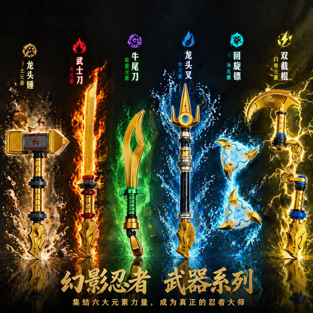 幻影忍者配件diy后传武器飞镖劳埃德牛尾刀凯龙刀寇龙头镰刀积木