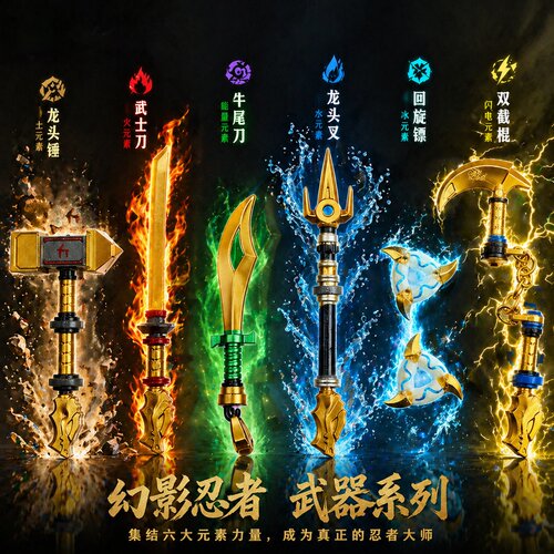 幻影忍者配件diy后传武器飞镖劳埃德牛尾刀凯龙刀寇龙头镰刀积木