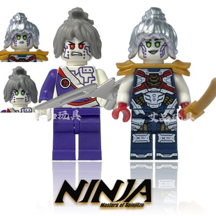 第三方国产皮克莎幻影忍者瑟克莎毒气大师元素复古钢铁积木玩具拼
