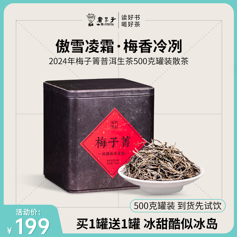 2024年梅子箐500克生茶罐装散茶