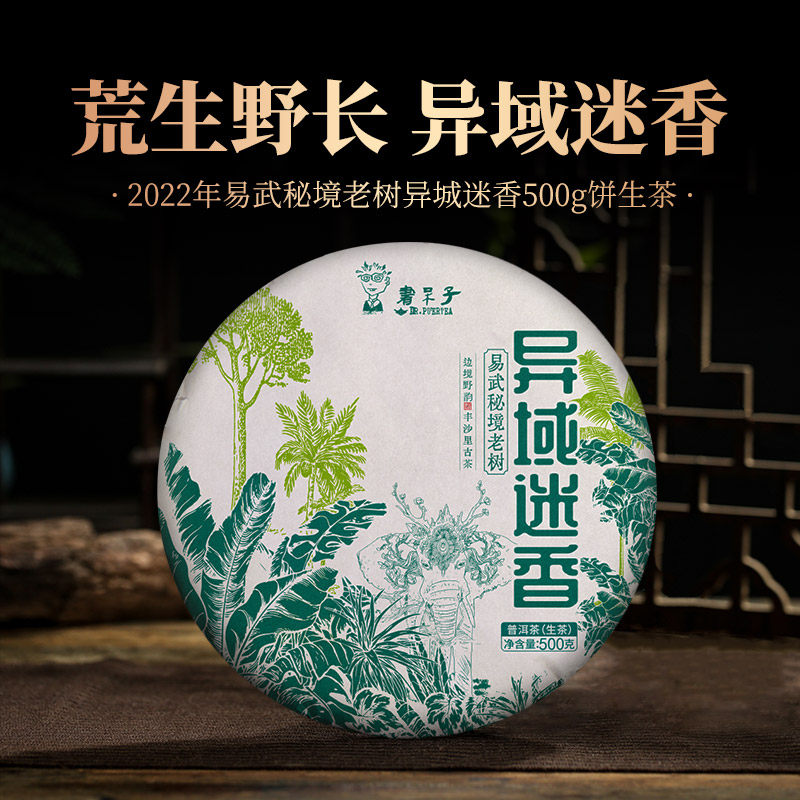 书呆子生普古树茶2022年易武老树异域迷香500g生茶云南茶叶普洱茶,茶,普洱,淘宝优惠券,粉丝福利购,淘宝优惠卷