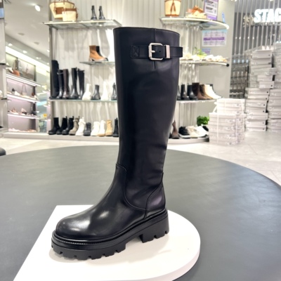 思加图2025冬季新款英伦风骑士靴