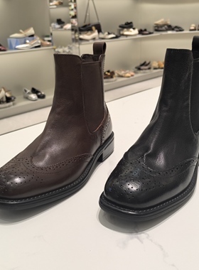 思加图2025冬季新款海伦小姐复古切尔西靴短靴时装靴子女J8020DD5