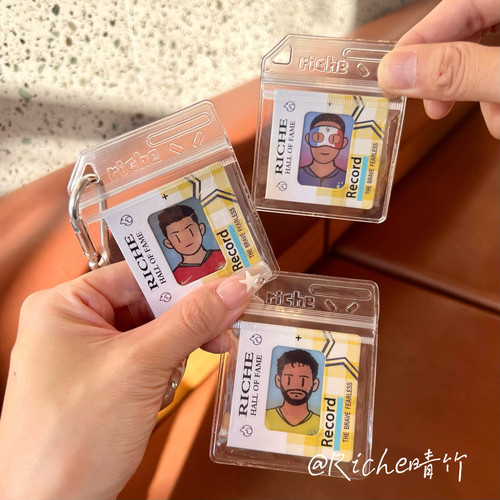 Q版C罗内马尔动态卡背包挂件足球