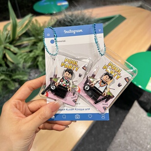 炫酷张泰艺赵心童人仔挂件球员卡书包挂件台球球迷纪念礼物原创