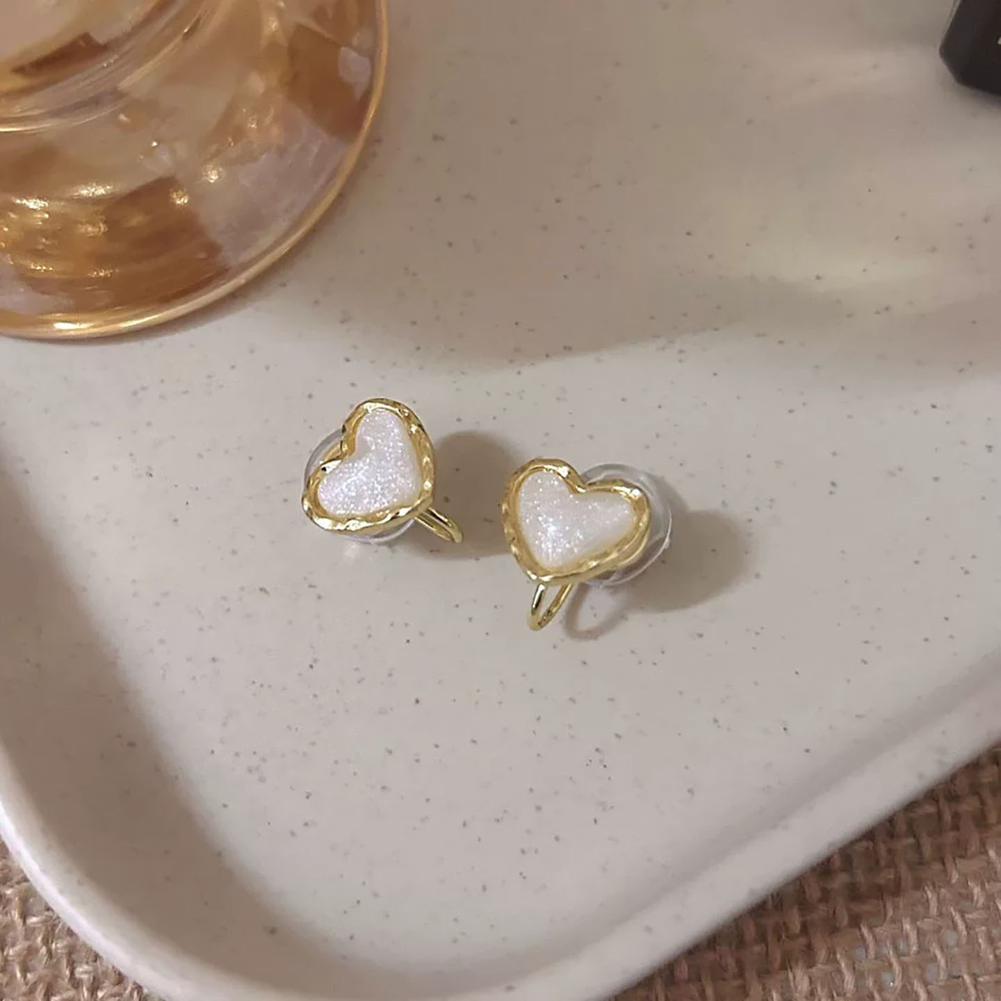 白月光爱心蚊香盘耳夹