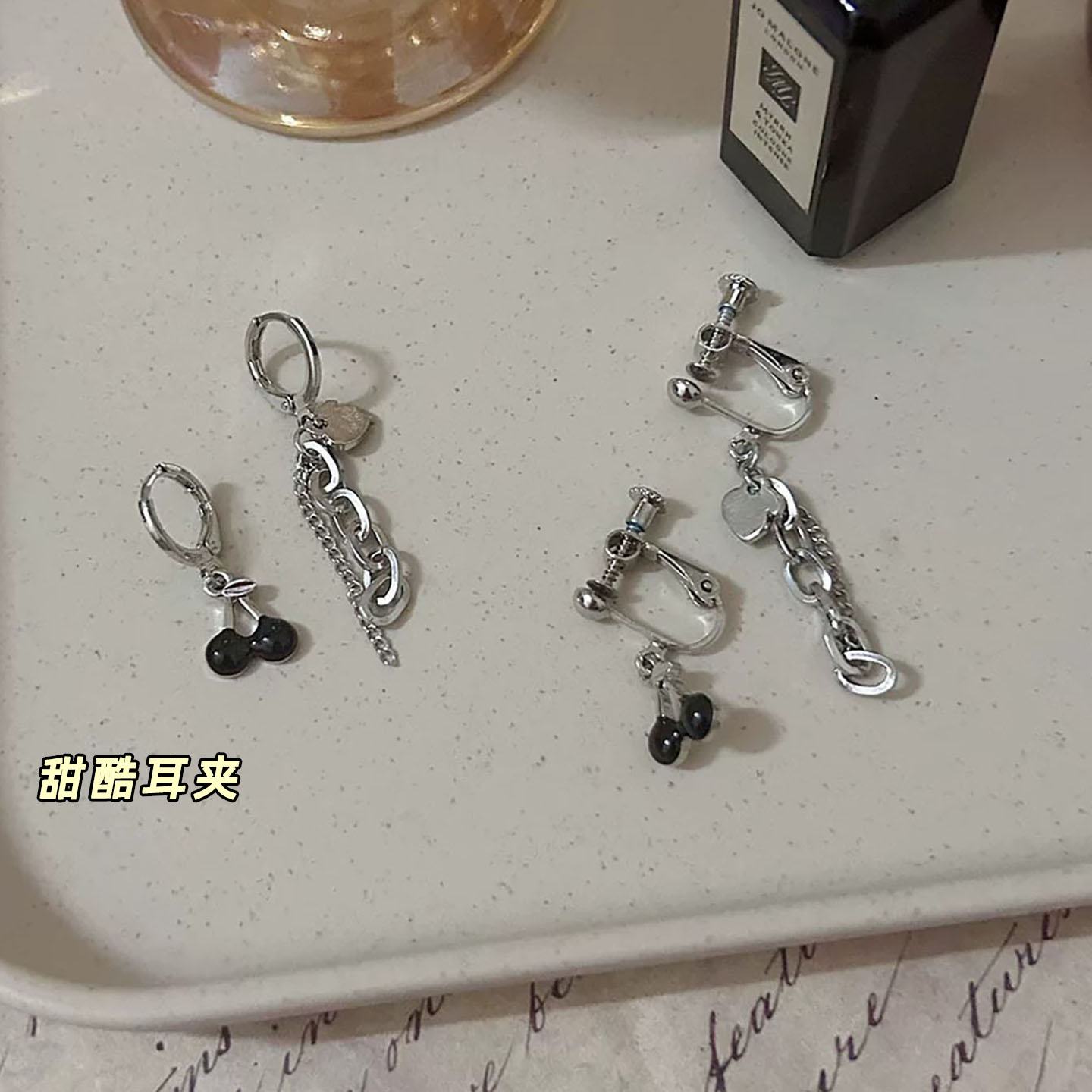 甜酷小众复古螺旋夹无耳洞学生党