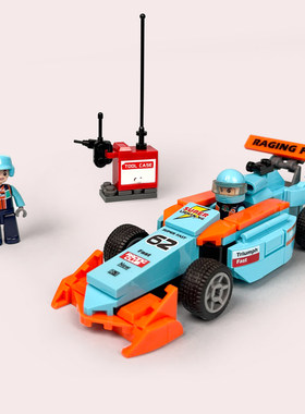 儿童f1赛车系列积木汽车男生6到12岁以上拼图小学生男孩拼装玩具8