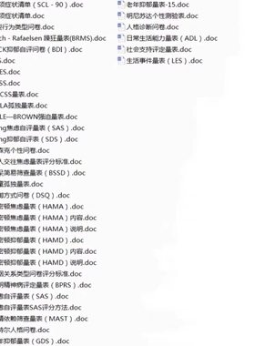 had医院版抑郁测试量表HAMA汉密尔顿抑郁自评量表社交焦虑恐惧症