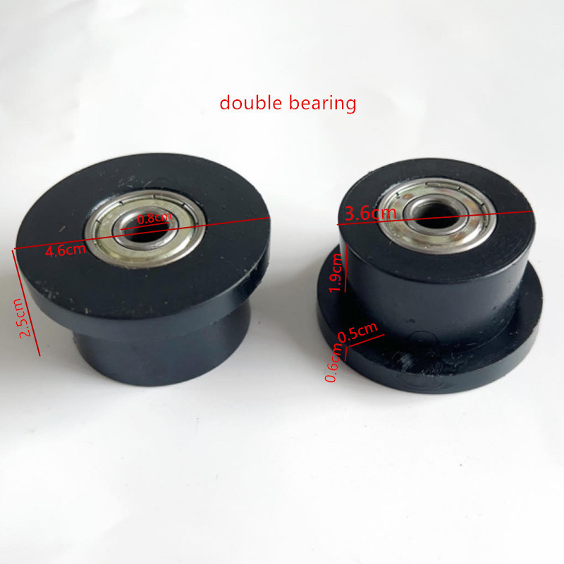 一个双轴承轮健身运动器材坐垫滚轮滑轮液压磁控风阻水阻划船机轮