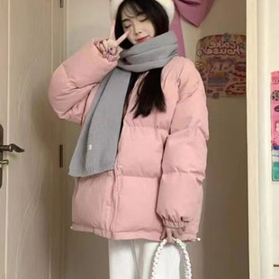 加厚加绒棉服少女秋冬装2025新款百搭棉袄加厚面包服显瘦棉衣外套