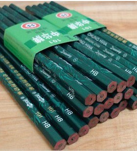 中华牌101绘图铅笔HB 2B 8B 6H小学生考试素描美术木头铅笔满包邮