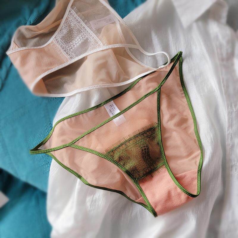 欧美比基尼网纱少女内裤诱惑高开叉低腰裤超薄性感蕾丝三角短裤头
