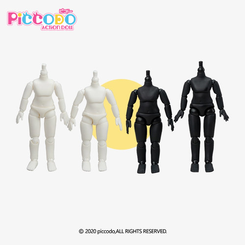 Piccodo纯黑纯白p9p10素体人偶