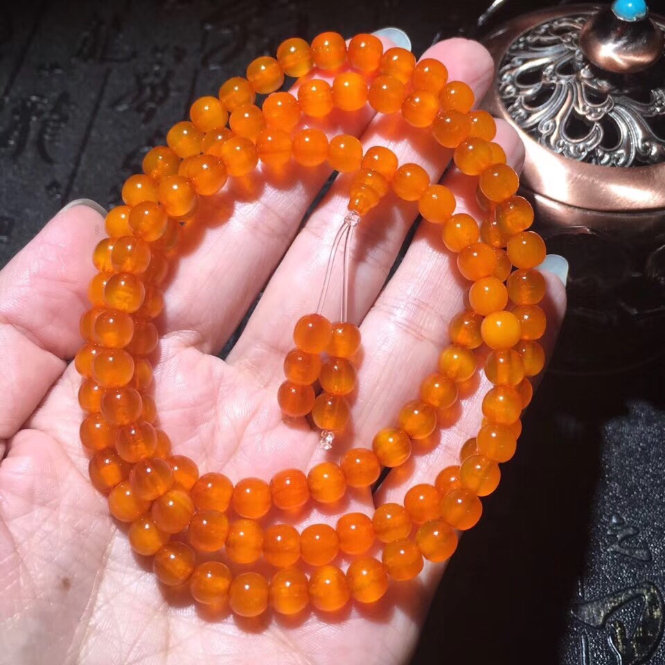 正宗山龟甲手链108颗佛珠黄金甲手串山龟壳招财转运文玩饰品男女