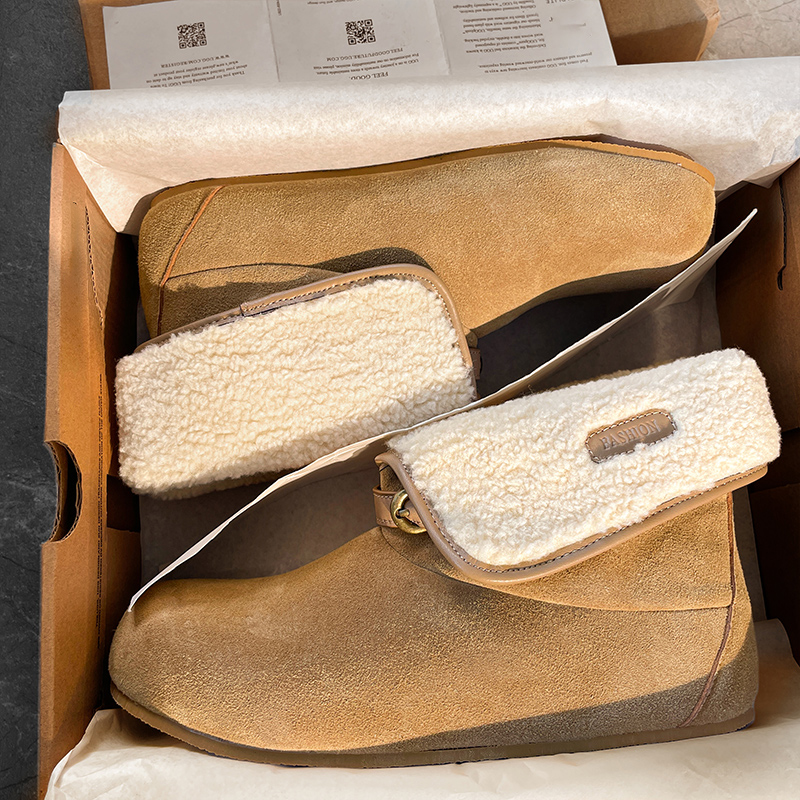 官方正品毛毛两穿雪地靴女款2025新款冬季加厚加绒外穿保暖棉鞋潮