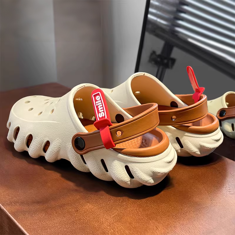 官方正品小狗洞洞鞋男女款2026夏季踩屎感eva防滑情侣沙滩包头拖