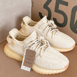OG YEEZY350奢椰子鞋白黄变男鞋2026爆款休闲百搭运动透气鞋女潮
