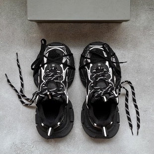 做旧情侣厚底休闲运动鞋 女2025新款 潮 男鞋 香港高端现货3xl老爹鞋