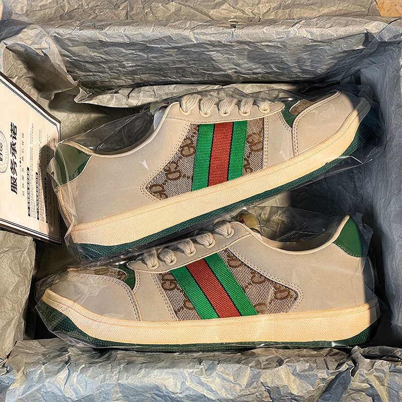 高端正品脏脏鞋真皮男女款2026新款休闲厚底情侣复古运动板鞋潮男