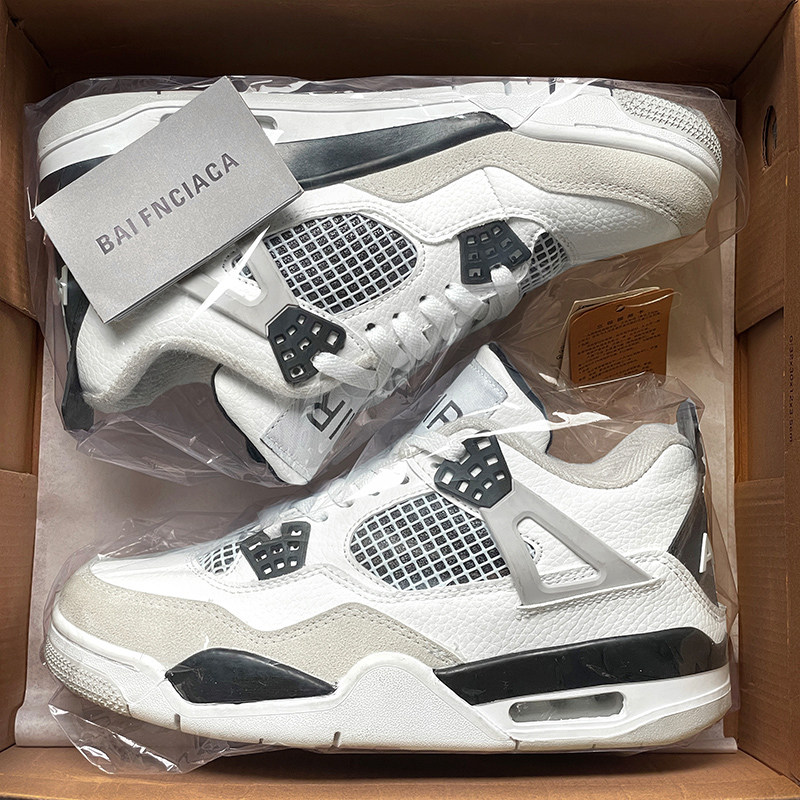 【美版进口正品】aj4小白水泥男女鞋2026新款运动篮球高帮板鞋潮,流行男鞋,高帮鞋,淘宝优惠券,粉丝福利购,淘宝优惠卷