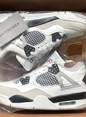 【美版进口正品】aj4小白水泥男女鞋2026新款运动篮球高帮板鞋潮
