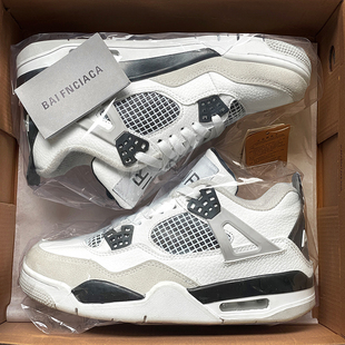 【美版进口正品】aj4小白水泥男女鞋2026新款运动篮球高帮板鞋潮