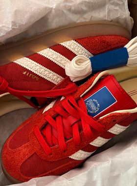 官方正品红色德训鞋复古男女款秋冬季2025新款情侣休闲运动板鞋女