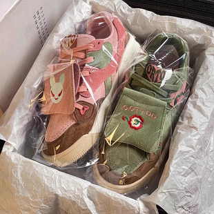 小众潮流厚底休闲面包鞋 2025新款 联名鸳鸯男女鞋 香港高端明星同款