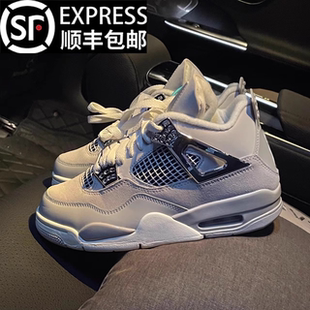 aj4男鞋高帮运动鞋春季2025新款官方旗舰店增高篮球板鞋潮女