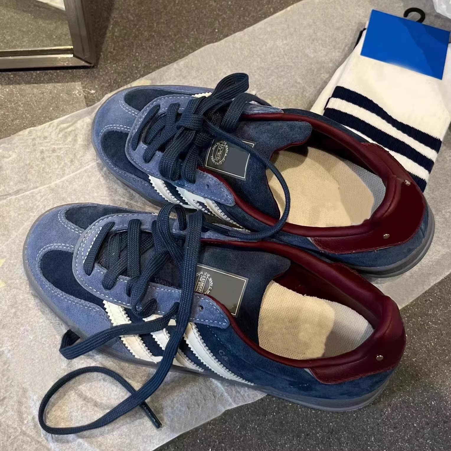 香港正品蓝莓色德训鞋女款2026新款春季美式休闲运动阿甘鞋男鞋潮