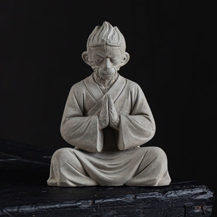 水泥大圣孙悟空镇水剑鱼缸造景定海神针如意金箍棒造景风水小摆件