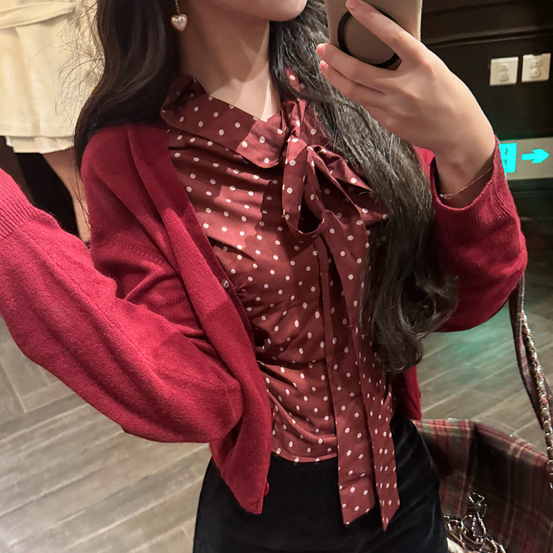 日杂生活周记 深秋单品搭配真丝上衣/波点鱼尾裙