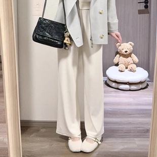 女松弛感拖地休闲裤 软软糯米裤 垂顺柔软显瘦5色长裤