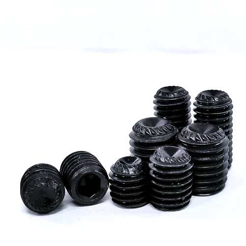 供应DIN916K滚花1/4-20*1/4紧定螺丝防滑止付螺丝，花齿紧定螺钉