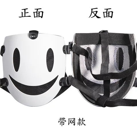 武士白色面具侵犯服装COS道角色扮演入侵天空高层塑料杀手新